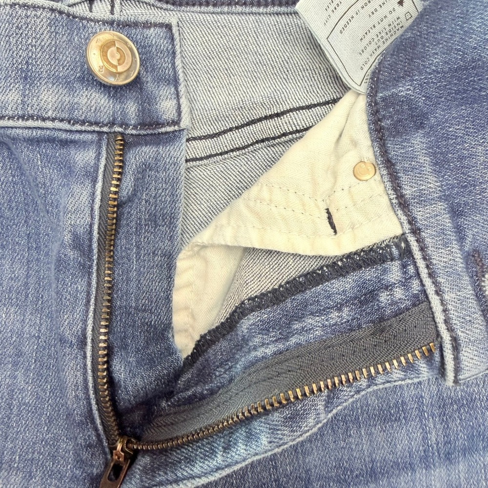 AYR The Riser Skinny Jeans Women 29 Blue High Rise Raw Hem Denim Made in USA - Picture 7 of 13